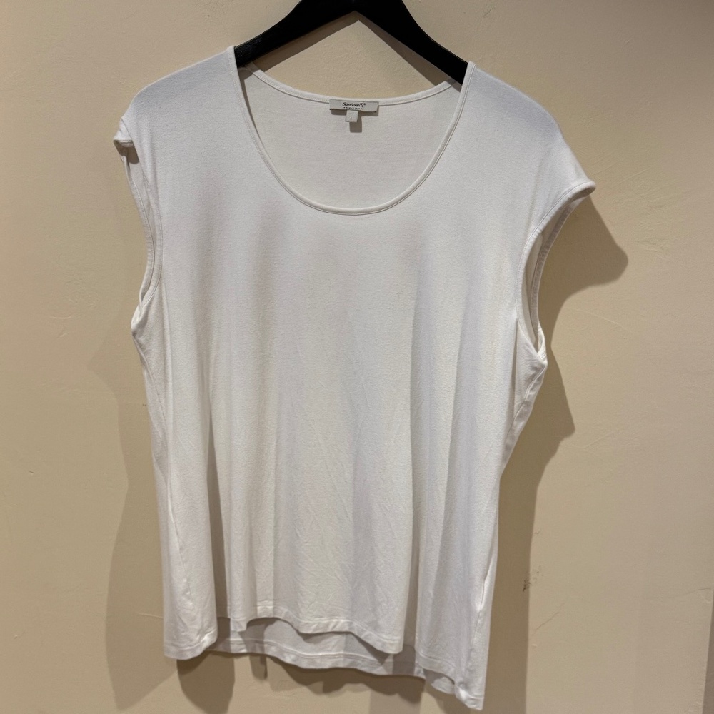Santorelli cap-sleeve top - L
